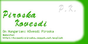 piroska kovesdi business card